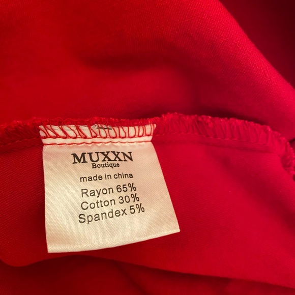 Women’s red MUXXN dress size L, retro style - Picture 8 of 8